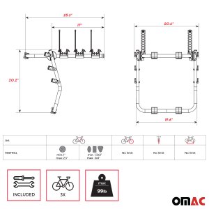 Scion iQ Trunk Bike Rack - Rear - Omac - Mistral - '12-'15 Scion iQ Trunk Bike Rack - Rear - Omac - Mistral - '12-'15